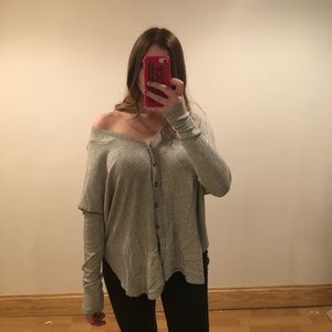 Off shoulder sweater
